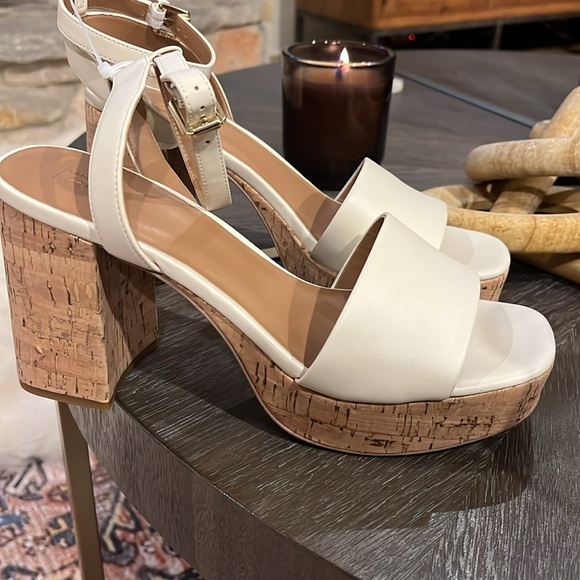 NEW Nordstrom Ansel Cork Platform Ankle Strap Sandals size 10 - Picture 2 of 7